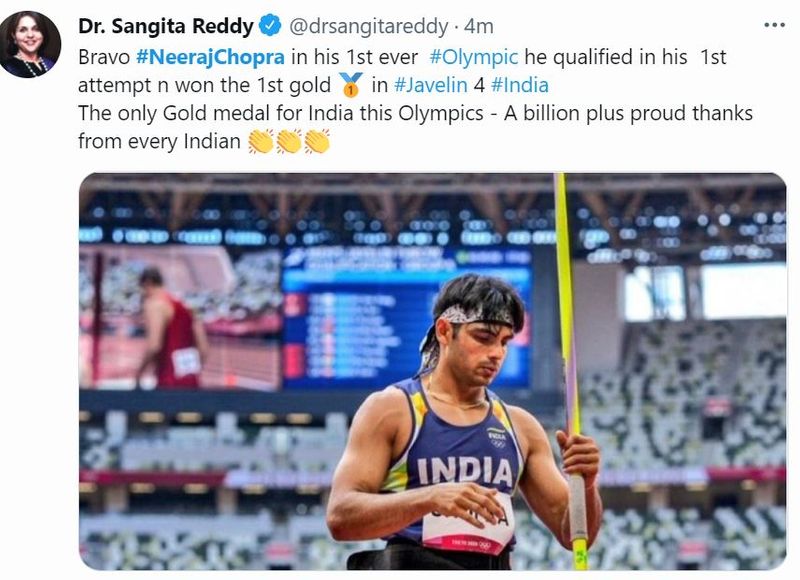 India congrats Neeraj Chopra for first track and field gold in Olympics