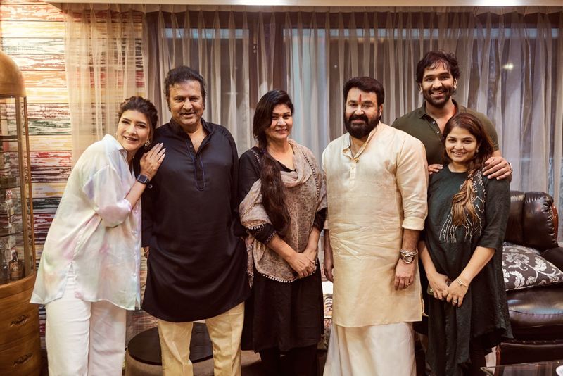 mohanlal meena goes mohanbabu house for dinner rare photos viral