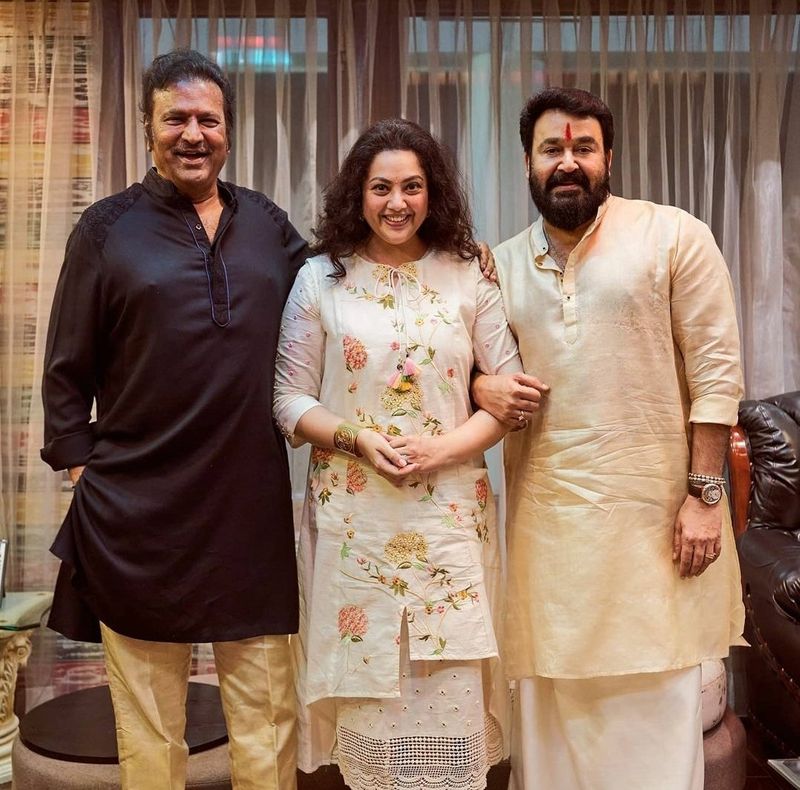 mohanlal meena goes mohanbabu house for dinner rare photos viral