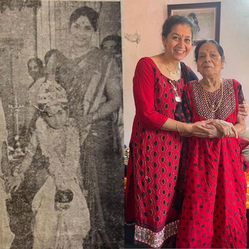 Sandalwood Actress Shruthi Sudharani visits senior artist leelavathi House Nelamangala Bengaluru mah