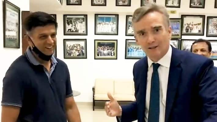 Rahul Dravid Teaches Kannada To British High Commissioner Rahul Dravid Teaches Kannada To British High Commissioner