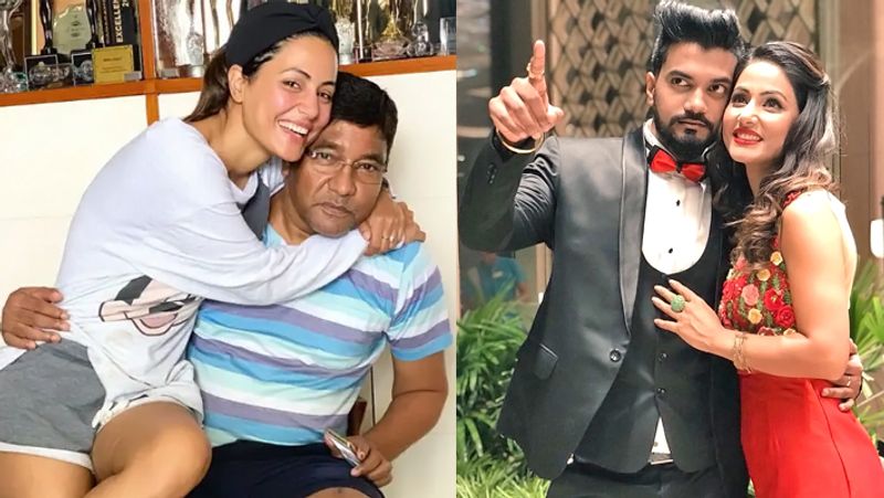 Hina Khan celebrated fathers birth anniversary with her mother and sharing an emotional note
