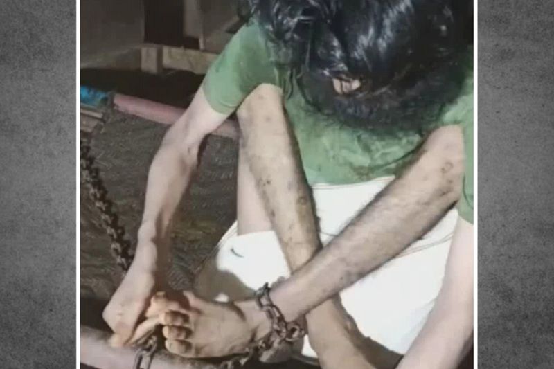 haryana news, family in ambala tied their mentally challenged son with chain for 10 years