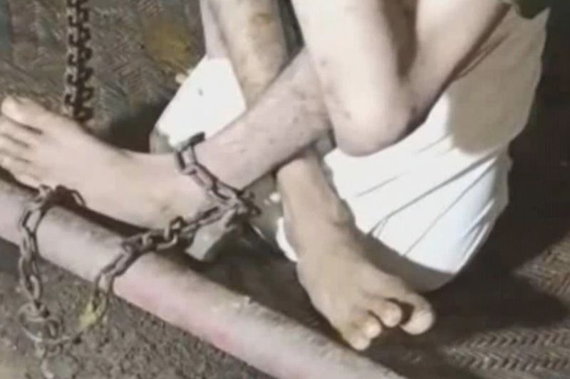 haryana news, family in ambala tied their mentally challenged son with chain for 10 years