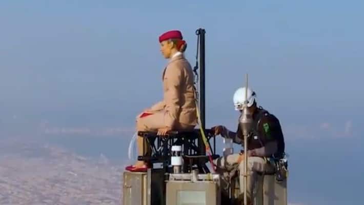 Watch viral video of behind-the-scenes of Emirates' Burj Khalifa ad gcw Watch viral video of behind-the-scenes of Emirates' Burj Khalifa ad gcw