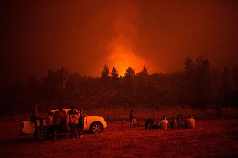 wildfire in Greece Evia island
