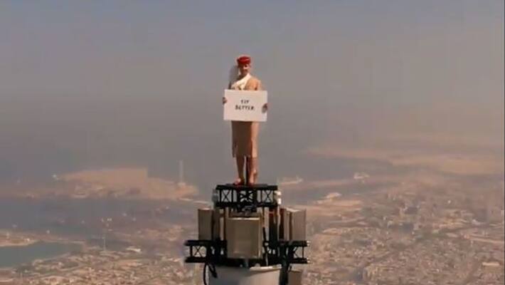 Real or fake UAE airlines Emirates clarified on Ad Really Filmed On Top Of Burj Khalifa ckm Real or fake UAE airlines Emirates clarified on Ad Really Filmed On Top Of Burj Khalifa ckm
