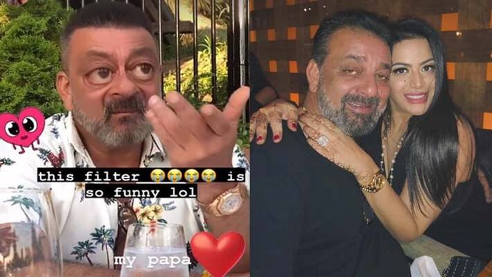 trishala dutt did father sanjay dutt makeover who came to celebrate her birthday trishala dutt did father sanjay dutt makeover who came to celebrate her birthday