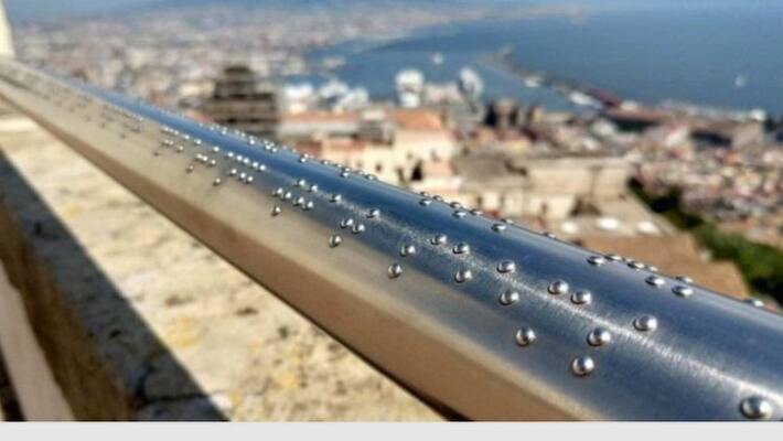 Viral photo Braille-etched railing describes stunning view netizens react gcw Viral photo Braille-etched railing describes stunning view netizens react gcw