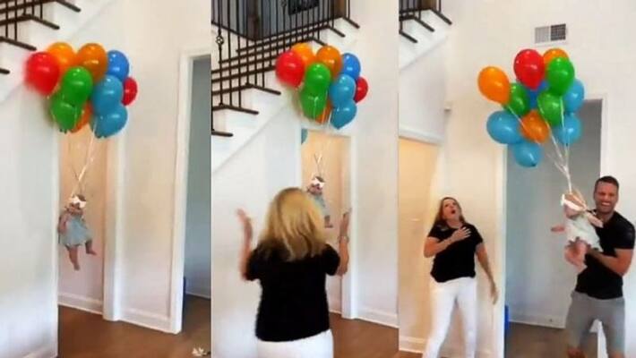 womans reaction after seeing a flying baby is viral womans reaction after seeing a flying baby is viral
