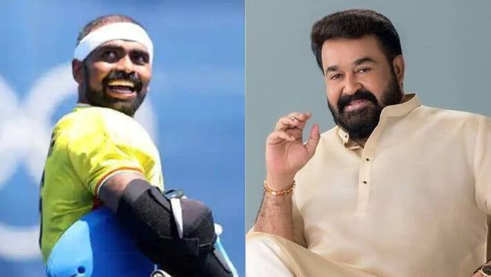 artist mohanlal congratulate to pr sreejesh artist mohanlal congratulate to pr sreejesh