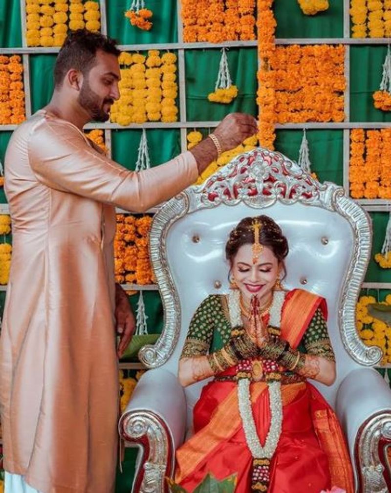 Kannada actress Amrutha Ramamoorthy traditional baby shower vcs