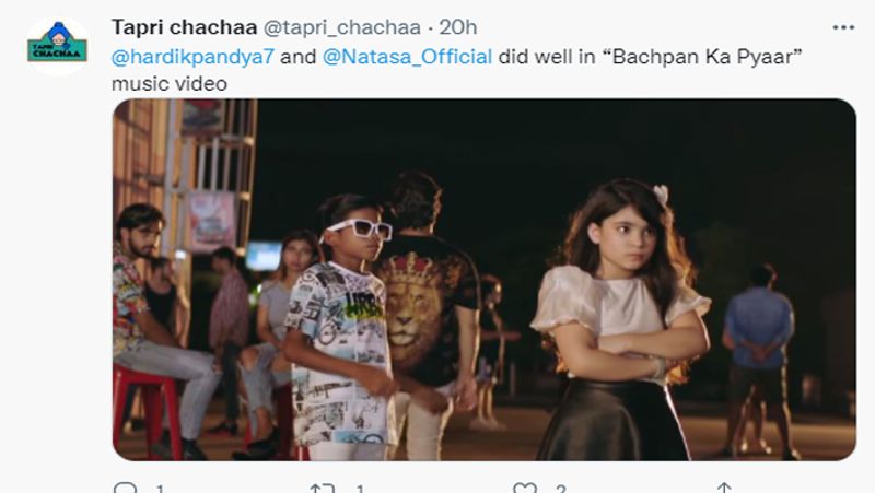 Hardik Pandya and Natasa Stankovic trolls on sehdev kumar dirdo bachpan ka pyar song