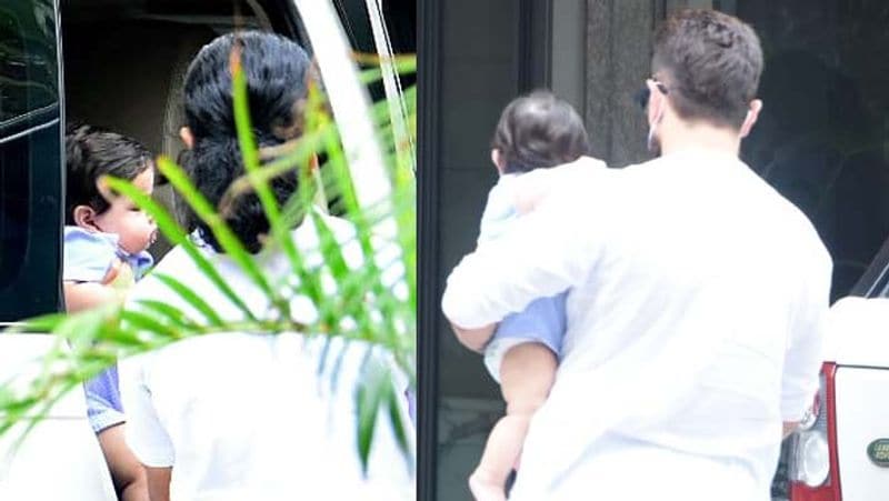 Kareena Kapoor and Saif spotted with son Jeh for first time