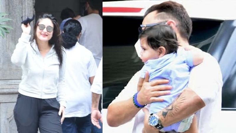 Kareena Kapoor and Saif spotted with son Jeh for first time