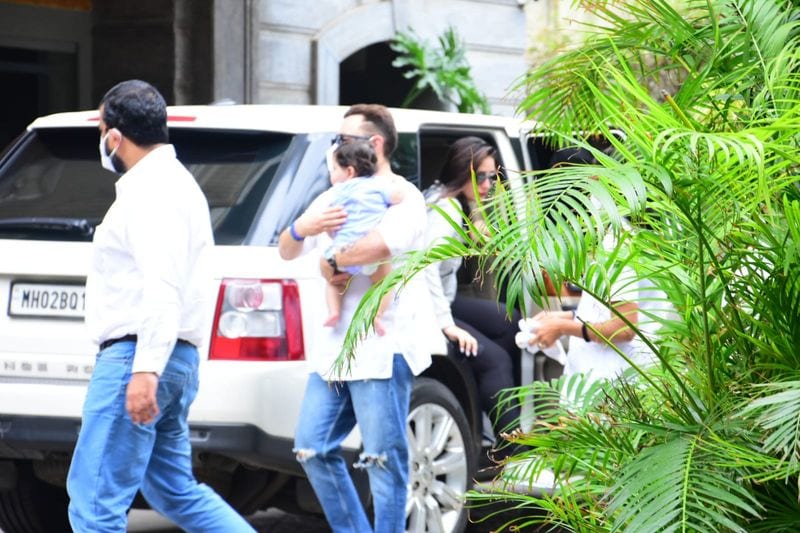 Kareena Kapoor and Saif spotted with son Jeh for first time