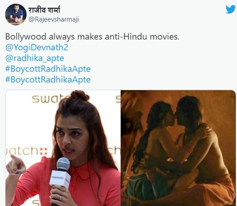 boycott radhika apte hashtag trending in social media