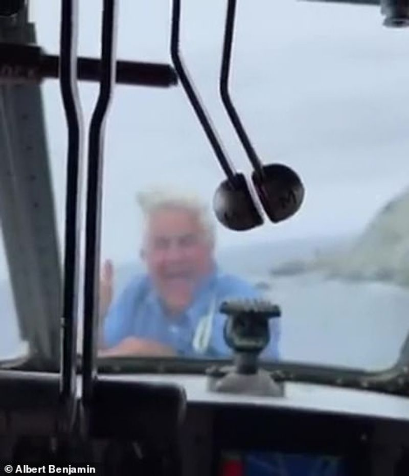 A stunt video from a plane going 147 mph at the age of 71