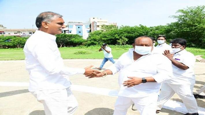 minister harish rao, cs somesh kumar visits huzurabad kcr meeting place minister harish rao, cs somesh kumar visits huzurabad kcr meeting place