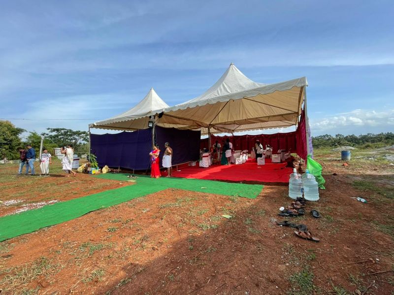 Umapathy Srinivas performs Bhoomi pooja for 25 acre film city vcs