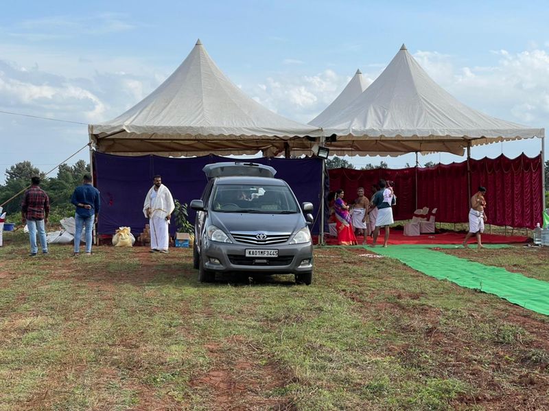 Umapathy Srinivas performs Bhoomi pooja for 25 acre film city vcs