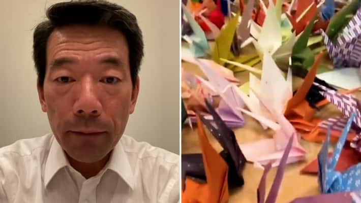 Japanese diplomat wins hearts by making 357 origami cranes over a year-tgy Japanese diplomat wins hearts by making 357 origami cranes over a year-tgy