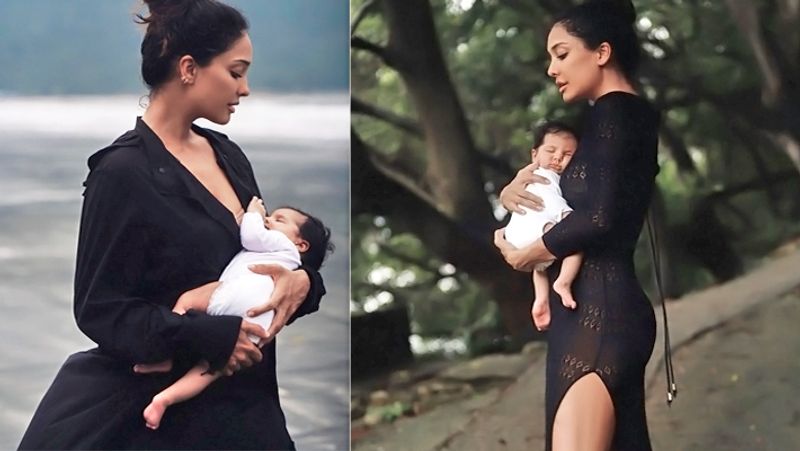 Lisa Haydon again posted breast feeding picture to give answer to troll bjc