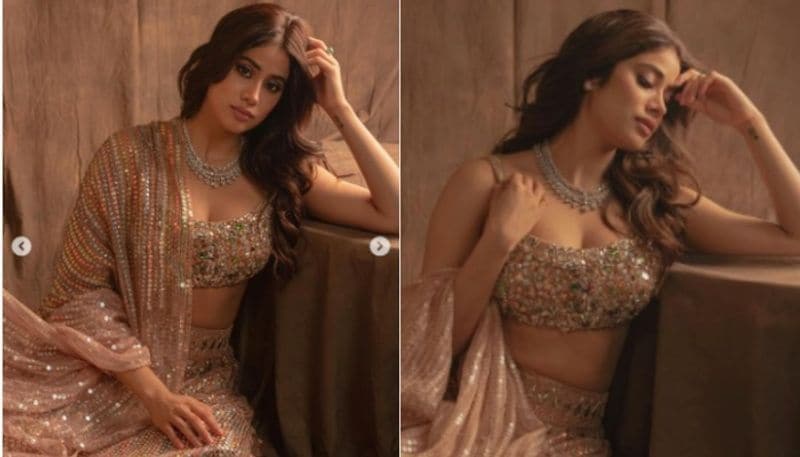 Janhvi Kapoor glitters in sequinned lehenga choli