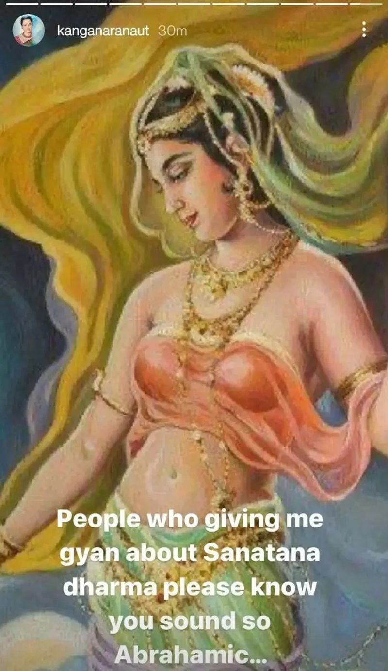 Kangana Ranaut trolled for her sheer lace bralette actress calls trolls Abrahamic RCB