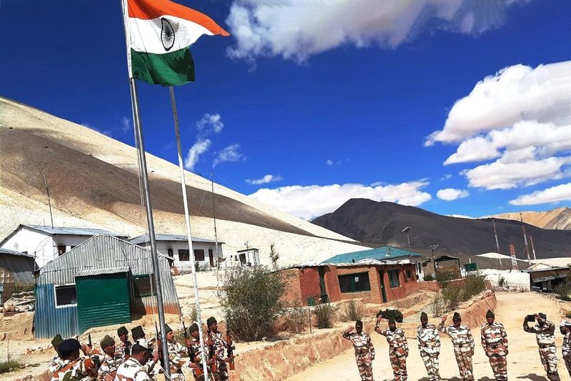 ITBP personnel celebrate 75th Independence Day at banks of Pangong Tso in Ladakh pod