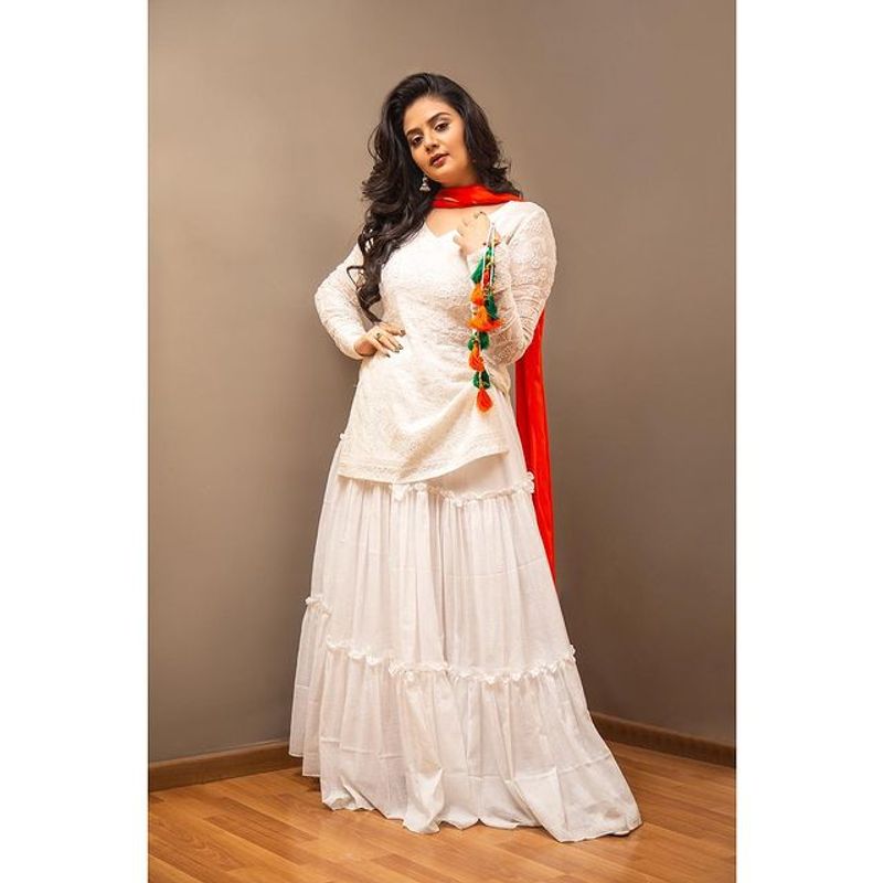 Sreemukhi Independence day dress photos