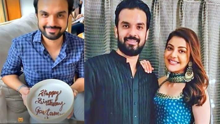 Singham actress Kajal Agarwal celebrated her husband Gautam Kitchlu birthday Singham actress Kajal Agarwal celebrated her husband Gautam Kitchlu birthday