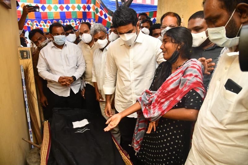TDP Leader Nara lokesh Consults Ramyas Family Members