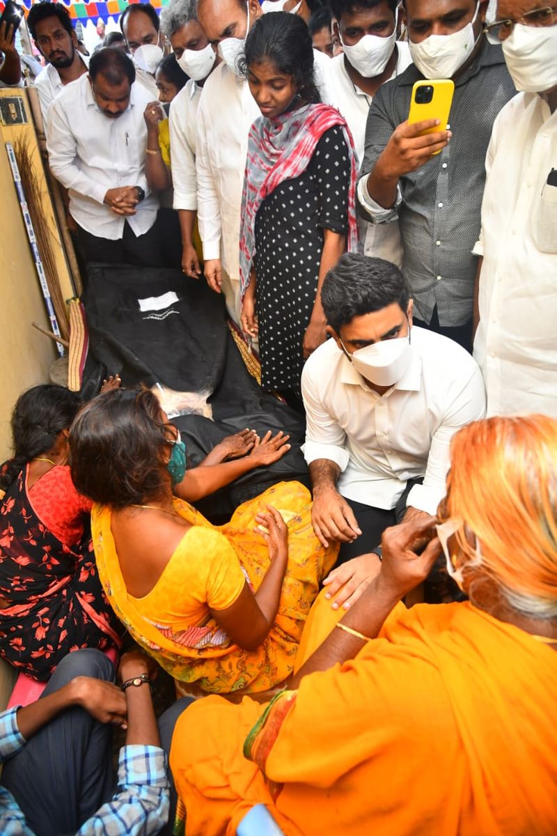 TDP Leader Nara lokesh Consults Ramyas Family Members