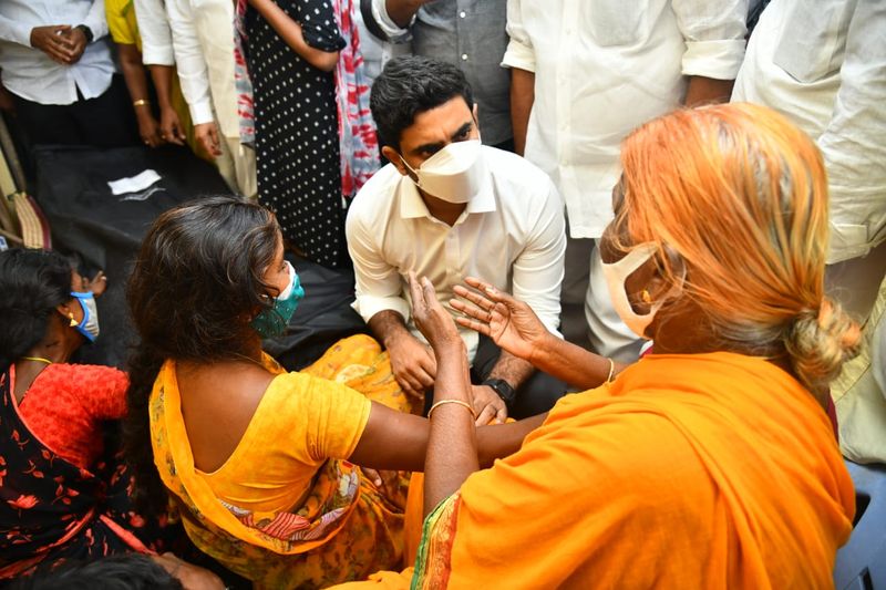 TDP Leader Nara lokesh Consults Ramyas Family Members