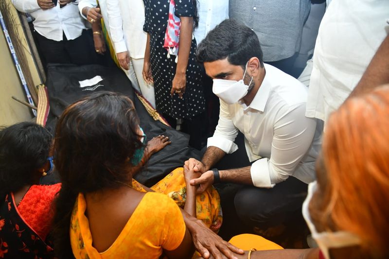 TDP Leader Nara lokesh Consults Ramyas Family Members