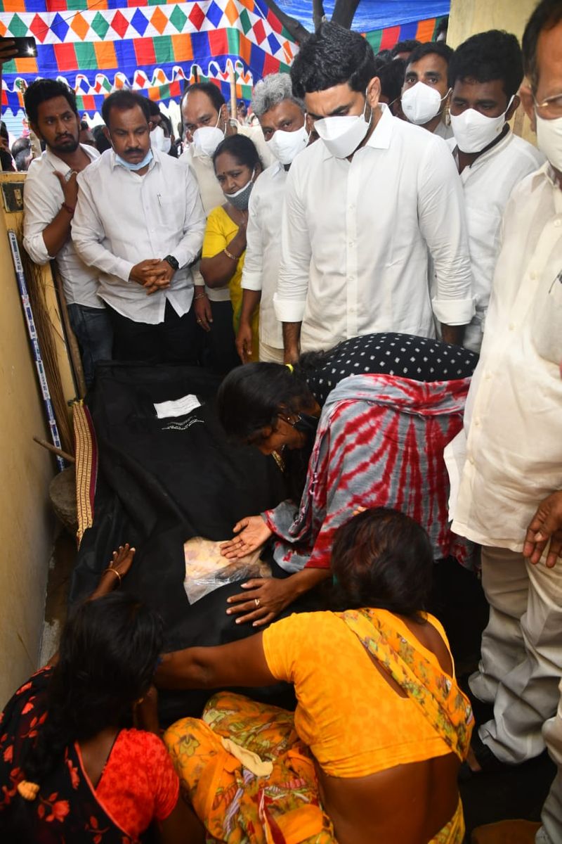 TDP Leader Nara lokesh Consults Ramyas Family Members