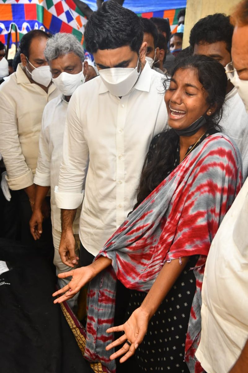 TDP Leader Nara lokesh Consults Ramyas Family Members