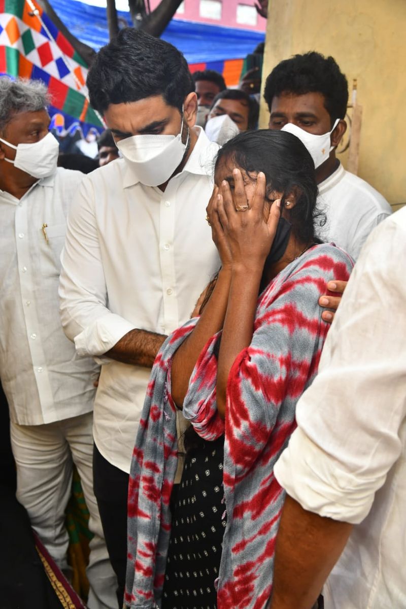 TDP Leader Nara lokesh Consults Ramyas Family Members
