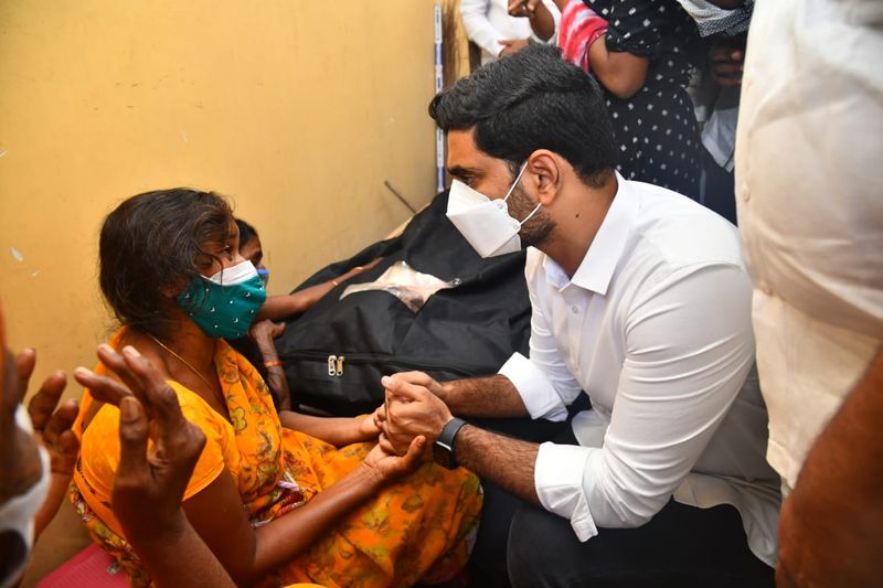 TDP Leader Nara lokesh Consults Ramyas Family Members