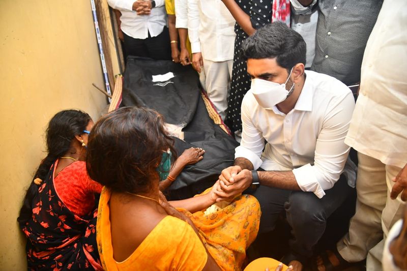 TDP Leader Nara lokesh Consults Ramyas Family Members