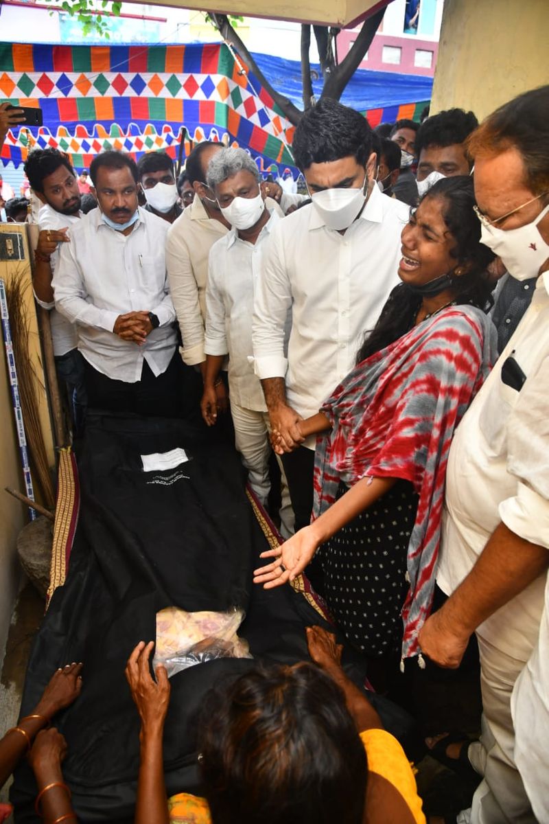 TDP Leader Nara lokesh Consults Ramyas Family Members