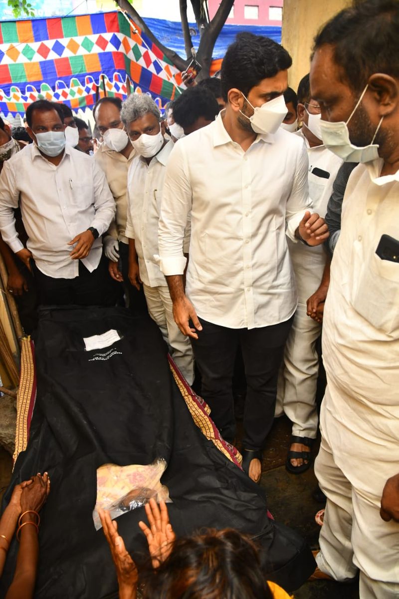TDP Leader Nara lokesh Consults Ramyas Family Members