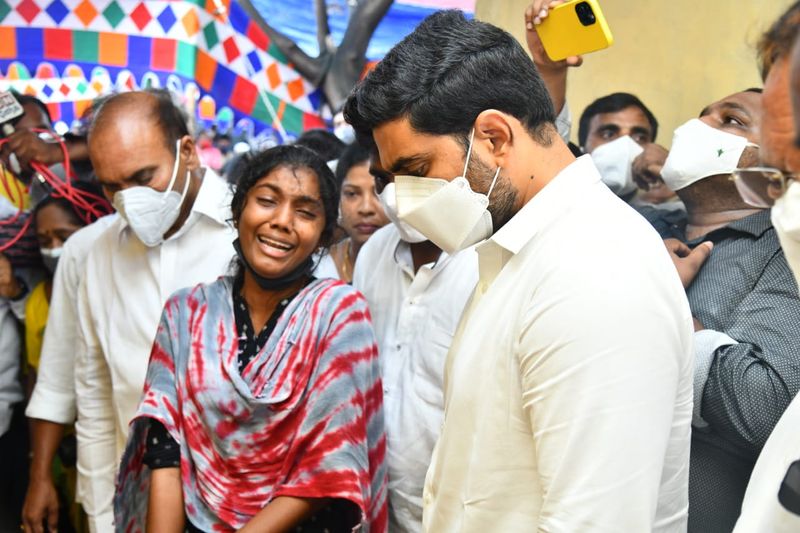 TDP Leader Nara lokesh Consults Ramyas Family Members