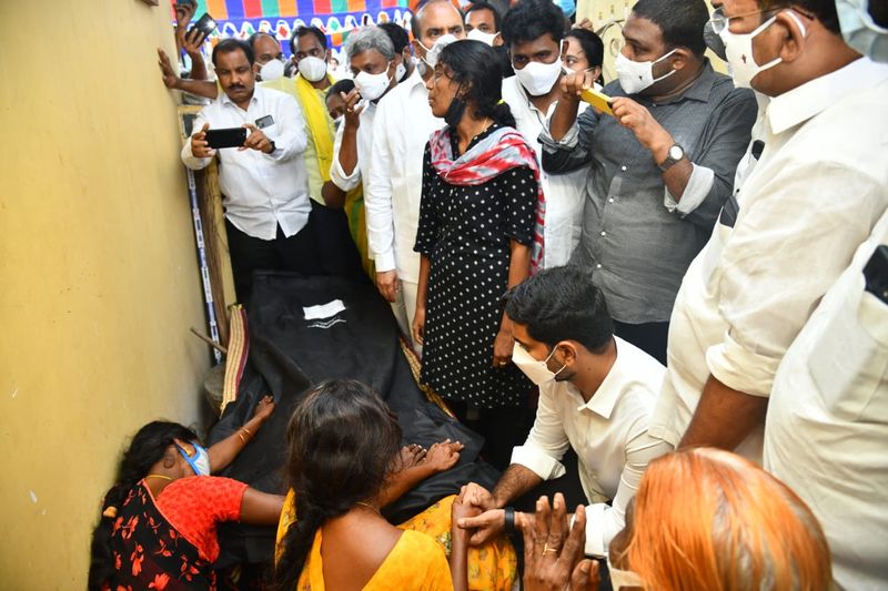 TDP Leader Nara lokesh Consults Ramyas Family Members