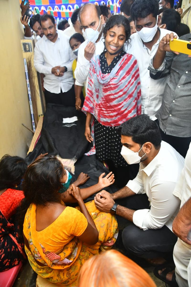 TDP Leader Nara lokesh Consults Ramyas Family Members