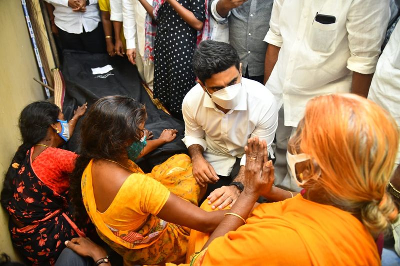 TDP Leader Nara lokesh Consults Ramyas Family Members