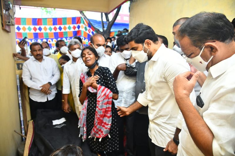 TDP Leader Nara lokesh Consults Ramyas Family Members