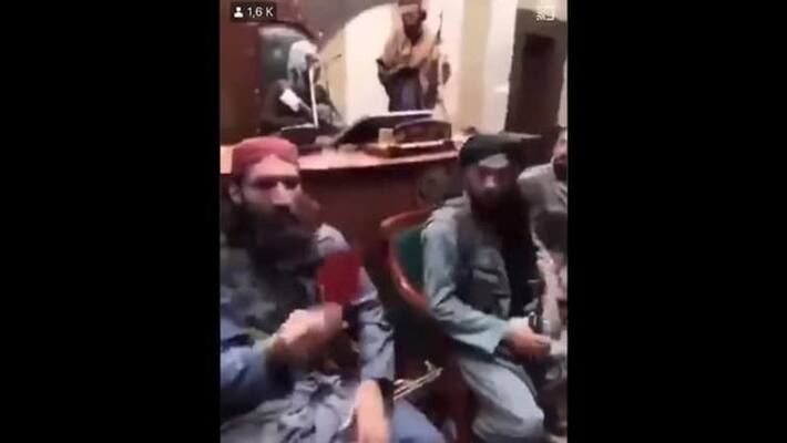 viral video Taliban forced inside afghan parliament building was built by India bsm viral video Taliban forced inside afghan parliament building was built by India bsm
