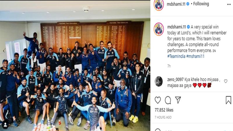 Virat Kohli to Mohammed Shami, Indian cricket team reaction after beat England in Lords Test spb